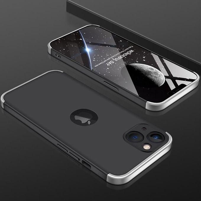 جراب حماية قصوى 360° 3 في 1 بحماية للكاميرا لهاتف ايفون 13 (Iphone 13 GKK Cover) - فضي و أسود