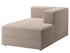 JÄTTEBO وحدة أريكة طويلة، يمين, مع مسند ذراعين/Samsala رمادي-بيج - IKEA