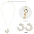 Slim Gold Neck Chain and Earring Set for Girls- Round Cuts Circle Design Neck Chain with Earring