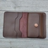 Dr.key محفظة نقود وبطاقات جلد طبيعي مع جيب للعملات المعدنية 3007 بني ناعم