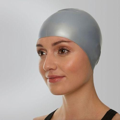 Family Shop Water Resistant Silicone Swimming Cap grey