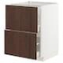 METOD / MAXIMERA Base cb 2 fronts/2 high drawers, white Enköping/brown walnut effect, 60x60 cm - IKEA