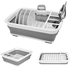 ALBERT AUSTIN Collapsible Dish Drying Rack, Folding Dish Drainer, Large Foldable Dish Drainer Rack, Best Kitchen Storage Solutions for your Campervan Essentials or Motorhome Accessories