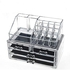 Clear Acrylic Cosmetic Organizer Makeup Holder Display Jewelry Storage Case 4 Drawer For Lipstick Liner Brush Holder