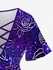 Plus Size Crisscross Light Beam Floral Printed V-Neck Short Sleeve T-Shirt - Xs | Us 6