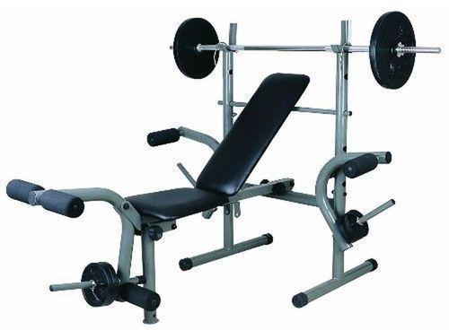 American Fitness Essence Weight Lifting Bench With 50kg Weight Set & Bar