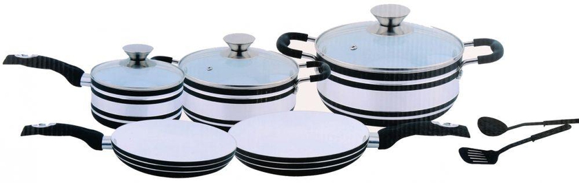 FalPro Cooking Pots, Ceramic, Multi Color, 10 Pcs