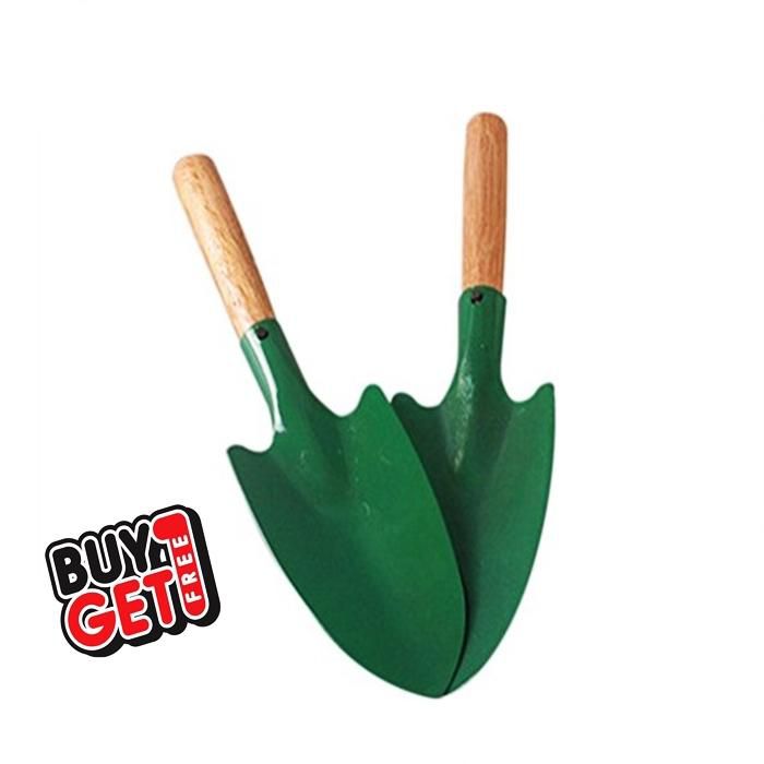 Syurga [Buy 1 Get 1 Free] Wood Grip Metal Shovel Garden Yard Tool Dig (Green)
