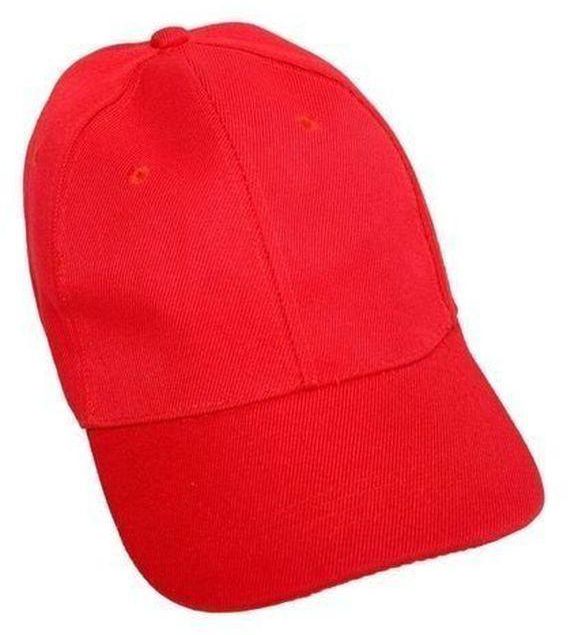 Face Cap With Adjustable Strap - Red Color