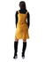 Menta By Coctail Plain Midi Dress-Mustard