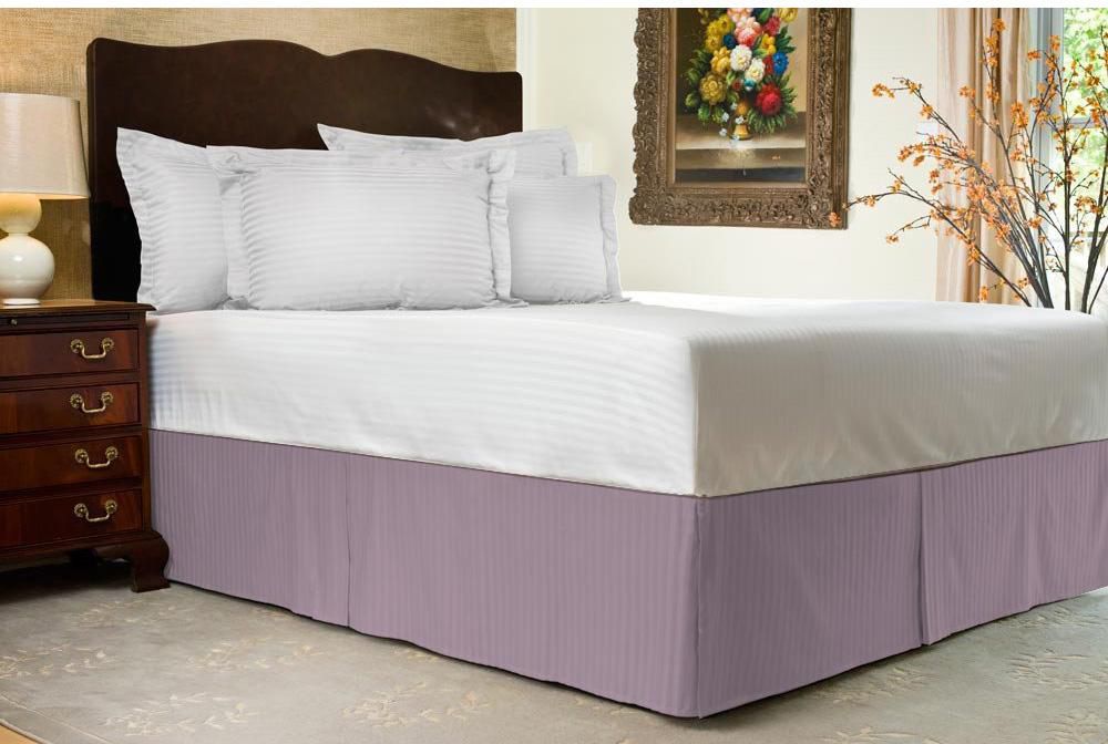 TheFortyWinks Pleated Bed Skirt 21 Inch, Lilac