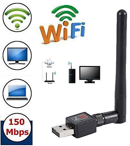 Mini 150Mbps USB WiFi Wireless Adapter Dongle LAN Card 802.11n//g//b w//Antenna NEW