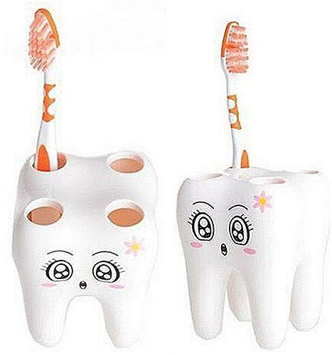 Bluelans Creative Cartoon Smiling Teeth Shape Toothbrush Holder