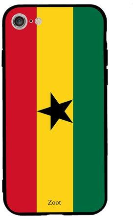 Thermoplastic Polyurethane Protective Case Cover For Apple iPhone 8 Ghana Flag