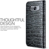 VRS Design Samsung Galaxy S8 Croco Diary Genuine Leather cover / case - Dark Silver / Blue