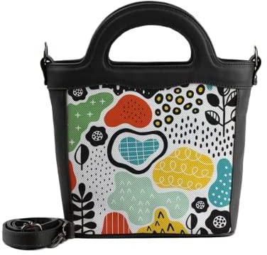 CANVA black top handle handbag shapes Crossbody Bags, Top Handle Handbag For Women