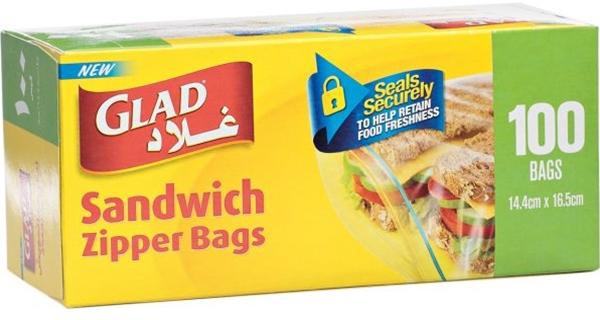Glad Sandwich Zipper Bag - 100's