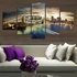 Generic 5PCS Panel Home Decor Wall Oil New York City Night View Unframed Paint