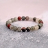 Sherif Gemstones Genuine Bloodstone Crystal Beads Stretch Unisex Bracelet