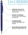 2 In 1 Capacitive Stylist Slim Ballpoint Pen Stylus For All Smart Phones Tablet Dark Blue