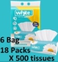 White Mega Pack 500 Tissues Set Of 18, White