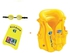 Intex Deluxe Pool Swim Vest Buoyancy Jacket (3-6 years) - Yellow + Pool School Kickboard (Age 3+) + Junior Goggles