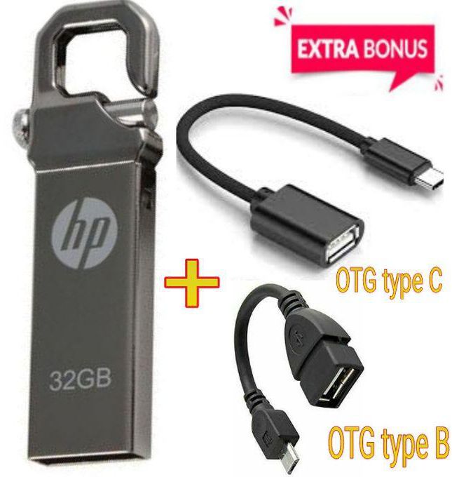 HP V250W 32GB HP Smart Flash Disk+ Free OTG Cables