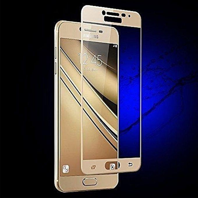 Full 3D Tempered Glass Screen Protector For Galaxy J7 Prime - Gold