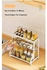 R Shape 3 Layers Spice Rack Organizer Racks And Holders In Kitchen Countertop Carbon Steel Flavoring Shelf Storage