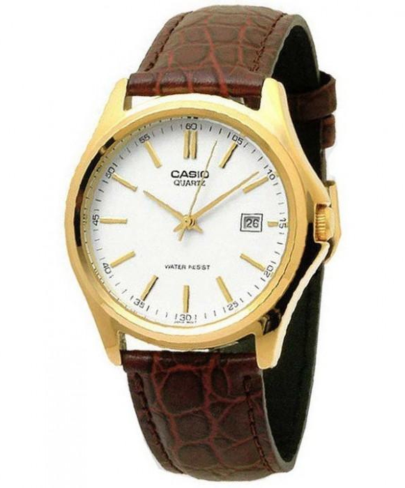 Casio MTP-1183Q-7ADF+K Men Gold Analog Dress Watch w/ Croc-Leather Band and Date, Water Proof