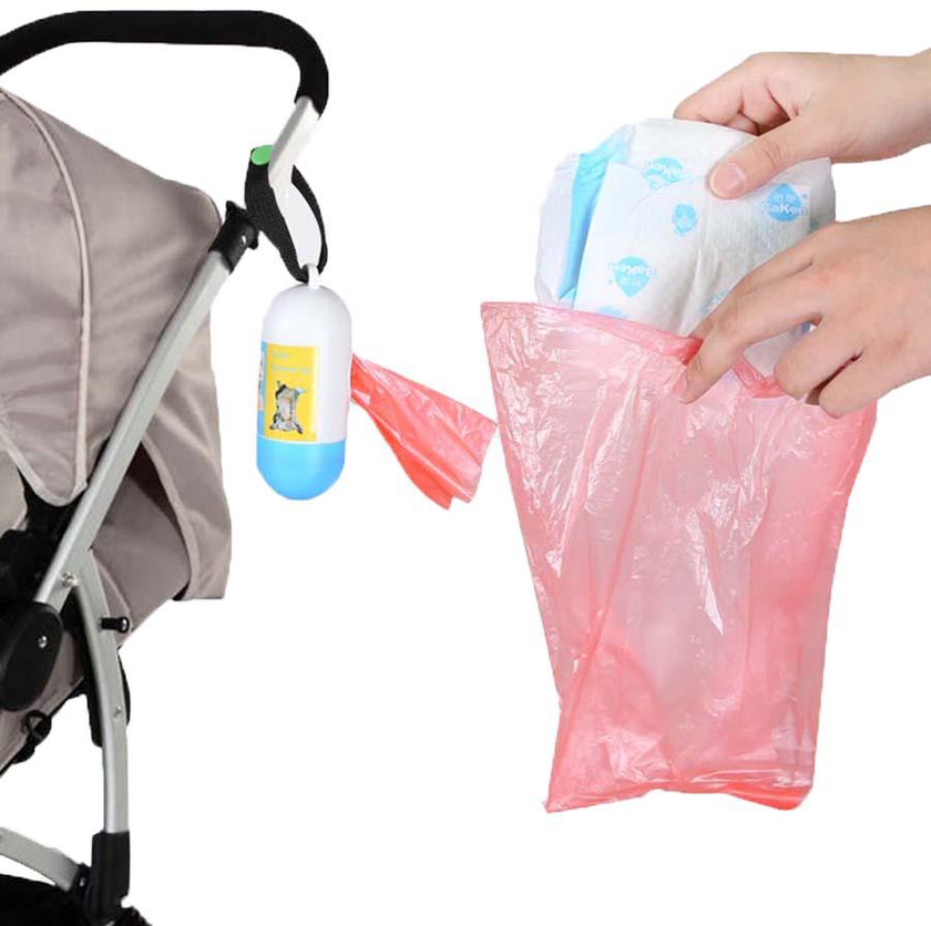 Portable Diapers Abandoned Bags Case Removable Diaper Bag Storage Box With Rubbish Bag