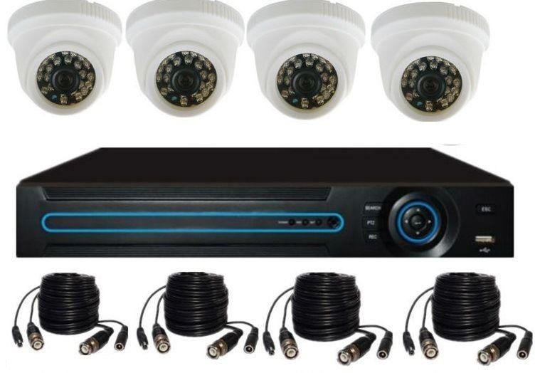 4CH Full HD 1280 X 720P  DVR  AHD indoor  Camera System 1200 TVL CCTV SYSTEM