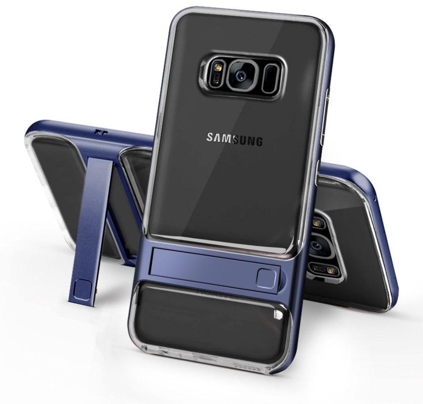 For Samsung Galaxy S8 G950 - ELEGANCE TPU / PC Phone Back Case with Kickstand - Blue