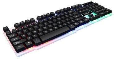 AK-600 Wired Backlit Gaming Keyboard Black/White
