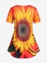 Plus Size Sunflower Printed Short Sleeves Tee - 5x | Us 30-32