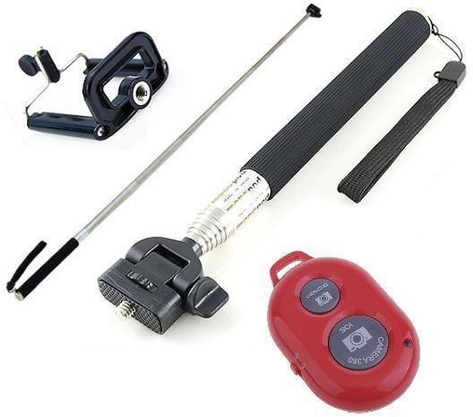 Universal Monopod with Bluetooth Shutter Red