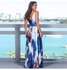 Backless Holiday Long Dress Multicolour