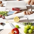 مجموعة سكاكين مطبخ من 5 قطع من الستانلس ستيل مع كتلة، مجموعة سكاكين مطبخ بيضاء عالية الكربون مع مقبض مريح لتقطيع وتقطيع وتقطيع وتقطيع الطعام (ابيض)