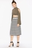 Scuba Striped Box Pleat Skirt
