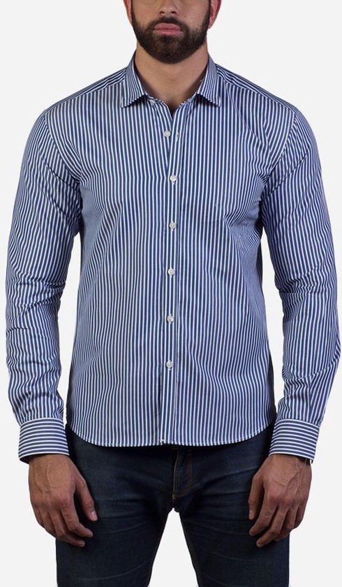 Dockland Striped Shirt - Blue