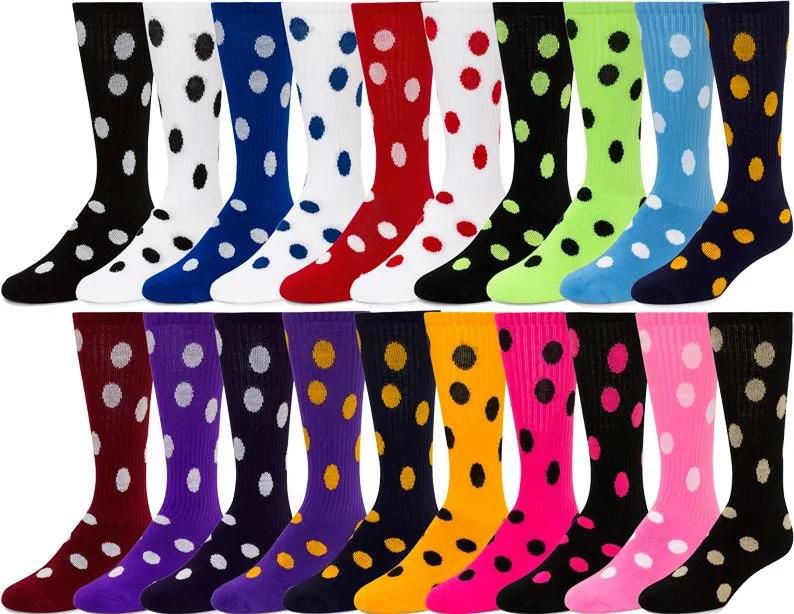 6 Pairs Men's Cotton Polka Dot Happy Socks