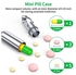 Small Pill Box Keychain Titanium Mini Portable Pill Organizer Case Container for Purse, Waterproof Metal Pocket Pill Holder Medicine Bottle for Outdoor Camping Travel