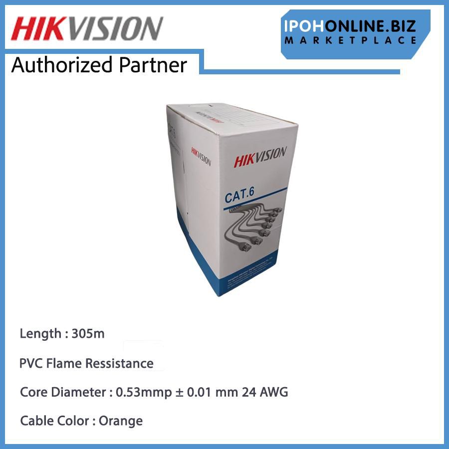 Hikvision DS-1LN6UEC0 U/UTP Cat6 PVC 24AWG Network Cable 305M