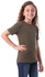 Kady Kids Short Sleeves Round T-shirt - Dark Olive