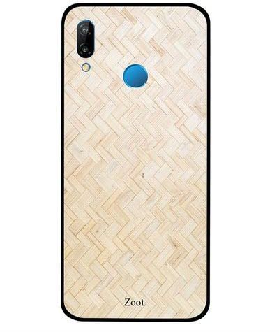 Protective Case Cover For Huawei Nova 3E Off White Wooden Pattern