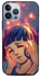 Protective Case Cover For Apple iPhone 13 Pro Max Little Girl Listening Music Multicolour