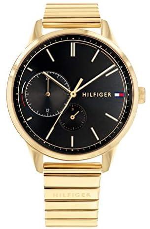 Tommy Hilfiger 1782019 Womens Quartz Watch, Analog Display and Stainless Steel Strap, Black