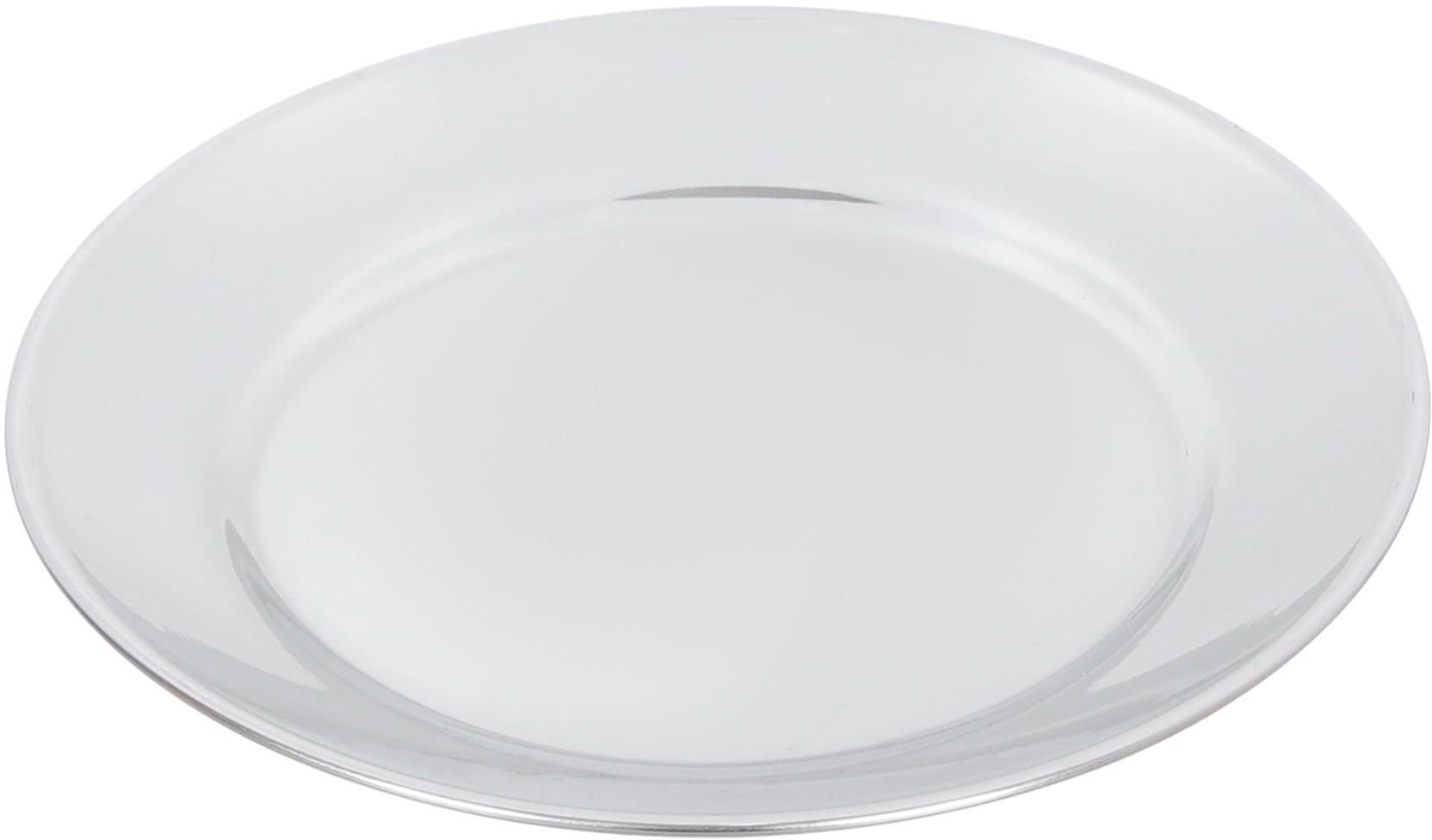 Get Aboud Round Flat Plate, 17 cm - Silver with best offers | Raneen.com