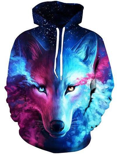 Wolf Hoodies Unisex Sweatshits Animal Hoodie Brand Tracksuits