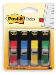 Post-it® Flags 12x43mm, 4 Colors, 35Sh/Color, [Ref: 683-4]